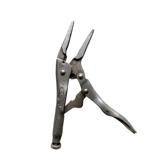 Vintage Vise Grip 6BN Bent Needle Nose Locking Plier Dewitt Made in USA - Picture 2 of 2